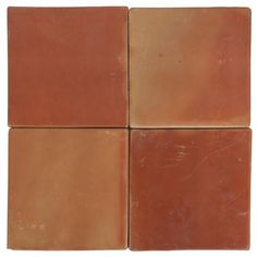 four square brown tiles on a white background