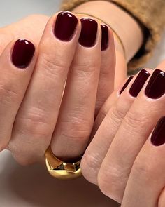 The Black Cherry Nail Trend Is the Chicest Summer Manicure | Who What Wear Black Cherry Nail Color, Black Cherry Nail Polish, Opi Red Nail Polish, Deep Red Nail Polish, Black Cherry Nails, Red Black Nails, Cherry Nail, Cherry Nail Art