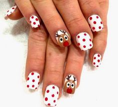 Nail Art Noel, Unghie Nail Art, Christmas Manicure, Christmas Nails Easy, Christmas Gel Nails, Short Nails Art, Seasonal Nails