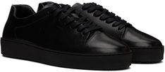 Low-top LWG-certified polished calfskin sneakers in black. · Lace-up closure · Logo embossed at tongue and outer side · Padded collar · Leather lining · Treaded rubber sole Supplier color: Black Sweden Clothing, Boss Outfit, Boss Black, Tiger Of Sweden, Black Logo, Luxury Streetwear, Leather Sneakers, Hugo Boss, Low Top