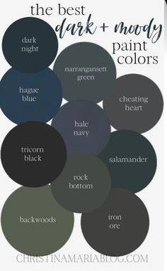 the best dark and moody paint colors