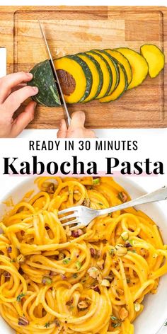 the recipe for kabocha pasta with zucchini and squash is ready in 30 minutes