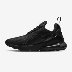 Black Nike Air Max 270 Wore Once Nike Air Max 270 Women, Nike Air Max 270 Black, Womens Nike Air Max 270, Black Nike Air Max, Basket Noir, Nike Air Max For Women, Shoe Nike, Air Max Women, Black Shoes Women