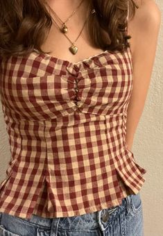 Checkered Top, Aesthetic Content, Late Spring, Cute Top, Dream Clothes