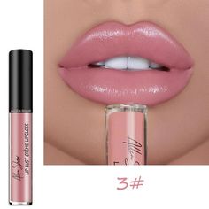 Description: It is high saturation color and compact size design that make this lip gloss can well decorate your charming lip and is easy to carry. With long-lasting makeup and creamy texture design, it will not easily to lose the color and is convenient for you to create beautiful lip makeup. The material of this lipstick is liquid. The net content of this lip gloss is 4ml and the shelf life is 3 years. The length of the product is 2cm, the width is 2cm and the height is 12.5cm. It is suitable Lipstick Ingredients, Moist Lips, Long Lasting Lip Gloss, Waterproof Lipstick, Velvet Cream, Creamy Lipstick, Women Lipstick, Batons Matte, Gloss Labial