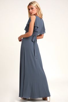 Find the Best Bridesmaid Dresses Online: Skip the Bridal Shops and Find Affordable Bridesmaid Dresses for Less! | Latest Styles and Colors Outfit Formal Mujer, Luxury Gowns, Affordable Bridesmaid Dresses, Bridesmaid Dresses Online, Blue Maxi, Modest Wedding Dresses, Sleeve Maxi Dress, Dress Gown, Flutter Sleeve Dress