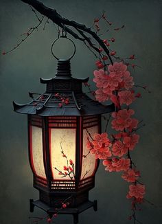 Magic Lantern Fantasy Art, Japanese Lantern Tattoo, Fantasy Lantern, Mythical Accessories, Japanese Lighting, Lantern Painting, Asian Lamps, Lantern Tattoo