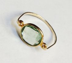 Green Amethyst Ring   Green Amethyst Gemstone by SpiralsandSpice, $39.00 Gold Green Amethyst Ring Gift, Peridot Color, Green Amethyst Ring, August Birthstone, Ancient Jewelry, Peridot Gemstone, August Birth Stone, Green Amethyst, Moonstone Ring