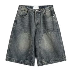 Elevate your casual look with our High Street 7-Point Denim Shorts. Crafted with premium denim, these shorts feature a 7-point design that flatters your figure. Perfect for a day out or a summer stroll, these shorts exude elegance and sophistication. Upgrade your wardrobe with this must-have piece. Shorts Png, Y2k Jean Shorts, Summer Jorts, Streetwear Fashion Casual, Wide Shorts, Jean Shorts Women, Jorts Y2k, Jorts Baggy, Big Shorts