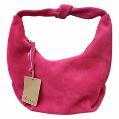 Oliveve Brand Suede Bag Mini Nora Hobo Nwt Pink Leather Lined New With Tags Perfect Gift For You Pink Lover Friend Or Family Member! This Color Is Sold Out Except Here. Nwt 11" In W X 6" In H X 5.5" In D Made In Spiced Italian Leather Backed Suede Note Form Brand: “This Leather Backed Suede Is Custom Developed In Tuscany, Italy. It Is Already Treated For Color Resistance And Color Transfer. These Are The Best Achievable Results On Suede. If Cleaning Is Needed, A Suede Brush Or Gum Rubber Eraser Chic Pouch-shaped Hobo Bag For Gift, Chic Hobo Bag With Removable Pouch For Gift, Chic Hobo Bag With Removable Pouch As Gift, Hobo Bag With Adjustable Strap As Gift, Suede Bag, Tuscany Italy, Lovers And Friends, Top Knot, Pink Leather