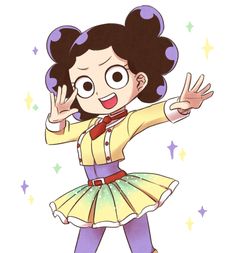 an image of a cartoon character with her hands in the air and one hand out