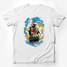 Nautical Ship T-Shirt, Vintage Sailing Boat Graphic Tee, Ocean Adventure, Sea Explorer Shirt, Unisex Maritime Fashion, Gift for Sailors Male T-Shirt Custom graphic T-Shirt.Customize your color White Nautical Short Sleeve Tops, Nautical Style Graphic Print Tops For Summer, White Short Sleeve Nautical Shirt, Casual White T-shirt For Sailing, White Nautical Short Sleeve T-shirt, Nautical Short Sleeve Cotton Shirt, White Nautical Style Short Sleeve T-shirt, White Short Sleeve Nautical T-shirt, Nautical Style Cotton Top In Sail Color