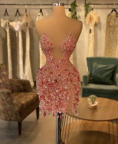 Pink Short Dresses, Fashion Outfits Aesthetic, Pink Dress Short, Gowns Dresses Elegant, Prom Girl Dresses, Pretty Prom Dresses