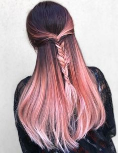 Gold Hair Dye, Rose Gold Hair Dye, Rose Gold Balayage, Gold Hair Colors, Hair Color Rose Gold, Balayage Blonde, Trendy Hair Color, Rose Gold Hair