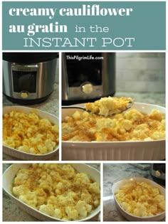 an image of creamy cauliflower in the instant pot