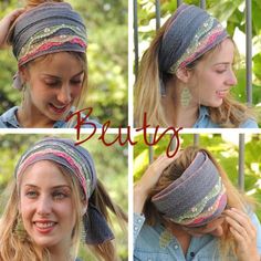 "THIS IS A SEWING PATTERN- INSTANT DOWNLOAD. NOT A FINISHED ACCESSORY ITEM. *More Patterns here >> http://etsy.me/2va7N6j Get creative! *Includes tying instructions! \"Do it yourself ..\" Preparing your Wrap Headband Bandana in eight simple and easy steps. Here's your chance to make your own Headband Bandana in the fabric of your choice! This PDF pattern is a downloadable pattern, You can download this pattern immediately after completing checkout. Sew your BEAUTIFUL Wrap Headband and make Head Covering Pattern, Tichel Pattern, Jewish Headcovering, Hair Snood, Pattern Hair, Scarf Bandana, Headband Bandana, Bandana Hairstyles, Hair Wraps