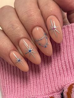 Birthday Nails Capricorn, Capricorn Nails Designs, Capricorn Nails, Geeky Nails, Pretty Fingers, Capricorn Constellation, Nail Jewels