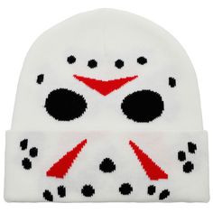 Going back to Camp Crystal Lake? Pack this Friday the 13th Jason Glow in the Dark Beanie. Going back to Camp Crystal Lake? Pack this Friday the 13th Jason Glow in the Dark Beanie.  Friday the 13th, Jason themed beanie Elastic cuffed brim Glow in the dark materialFIT DETAILS One size fits mostCONSTRUCTION & CARE 100% acrylic Machine wash Imported Size: One Size. Color: White. Gender: unisex. Age Group: adult. Friday The 13th Jason, Jason Mask, Dark Horror, Cute Beanies, Dark Material, Jason Voorhees, Friday The 13th, Winter Beanie, Pisco