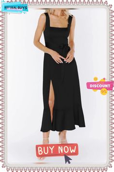 Avianca Shoulder Tie Bridal Midi Dress - Black Black Midi Dress With Tie Waist For Summer, Fitted Black Maxi Dress With Tie Waist, Black Midi Dress With Tie Waist For Brunch, Black Dress With Tie Waist For Date Night, Black Tie Waist Dress For Date Night, Black Midi Dress With Tie Waist For Date Night, Black Midi Dress, Dress Black, Black Dress