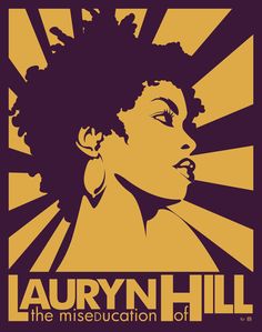 an image of a woman's face with the words lauryn hill on it