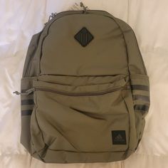 Adidas Olive Green Classic 3 Stripe Backpack Nwt See All Photos For Measurements Adidas Green Backpack, Adidas Bags, All Photos, Adidas Women, Olive Green, Bag Lady, Backpacks, Adidas, Green