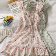 Summer, hollowed-out hook flowers, floral flounces halter dress, little fresh backless dressesMaterial:blendedStyle:sweetFeatures:floralColor:pink,greenSize(cm):M,L 1inch=2.54cmM:bust:84,length:83&ltp&gtL:bust:88,length:84</p>&ltbr/>&ltp&gtNote:Due to different measurement methods,there will be 1-3 error(unite:cm), please understand.</p>&ltbr/>&ltp&gtPlease check the size carefully when you choose items,thank you.</p>&ltbr/> Backless Chiffon Mini Dress With Ruffles, Backless Mini Dress With Ruffles For Garden Party, Backless Ruffled Mini Dress For Garden Party, Cute Chiffon Beach Dress, Sleeveless Floral Dress With Ruffles For Beach, Spring Floral Print Backless Sundress, Backless Floral Print Sundress For Spring, Backless Floral Sundress For Spring, Chiffon Spaghetti Strap Mini Dress With Floral Print