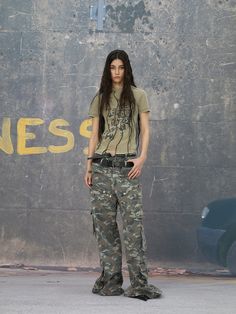 Material: Polyester100% Length Bust Sleeve S 54.5cm 74cm 27cm M 56cm 78cm 28cm L 57.5cm 82cm 29cm Camouflage Pants, Brand Guide, Short Long, Girly Fashion, Gothic Fashion, Feminine Style, Camouflage, Fashion Bags, Harajuku