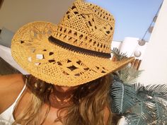 "Hats for women, bohemian hats, boho hats, cowgirl hats, straw cowboy hat, stetson hats, cowboy hats, straw hat, sun hat, buy online cowboy hats for women, sun hats, beach hats, custom hats & personalized hats for women. Jewelry & fashion accessories, original designs by kekugi. Best gift ideas !! This Stylish cowboy hat is accented with a black lace cord This hat is soft yet supple, making it light to wear yet durable to last for years. These womens hats are perfect for any summer activ Bohemian Fitted Hat Bands For Summer, Fitted Bohemian Hat Bands For Summer, Bohemian Summer Fitted Hat Bands, Beige Straw Hat For Western-themed Summer Events, Fitted Brown Straw Hat For Vacation, Country Style Fitted Sun Hat For Vacation, Rustic Hat Bands With Curved Brim, Fitted Country Style Sun Hat For Vacation, Rustic Curved Brim Hat Bands