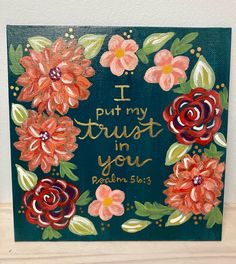 i put my trust in you painting on wood