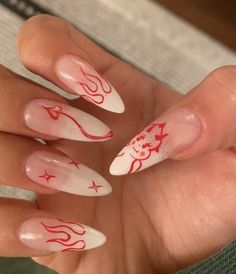 Vampy Valentines Nails, Nails Alternative Style, Ongles Goth, Angel Nails, Edgy Nails, Grunge Nails, Her Nails, Soft Nails