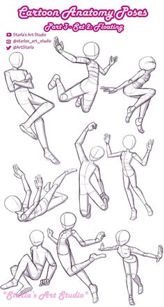 an instruction manual for drawing cartoon character poses