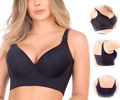 PRICES MAY VARY. [Comfortable and Breathable]: This full coverage bra is made of moisture-wicking upgraded fabric that is stretchy, soft and breathable to keep you comfortable in different temperatures. When you work out in our bra, it won't move and the bra provides plenty of support. You will feel comfortable but not tight even when wearing it for a long time. [Perfectly Shaped]: Deep cup bra is designed for the perfect shaping of the breast, light and silky underwear is like close to your ski Armpit Fat, Compression Bra, Back Fat, Coverage Bras, Body Proportions, Improve Posture, Cup Bra, Tallinn, Under Dress