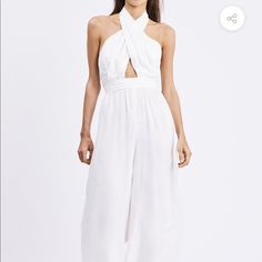 Xs Third Form Off White Jumpsuit In White/ Off White. Never Worn! Very Soft And Hits Right Above The Ankle. Summer White Jumpsuits And Rompers For Night Out, White Summer Jumpsuits For Night Out, White Jumpsuits And Rompers For Summer Night Out, White Jumpsuit For Summer Night Out, Chic White Jumpsuits And Rompers For Summer, White Chic Jumpsuits And Rompers For Brunch, Chic White Jumpsuits And Rompers For Brunch, White Halter Neck Jumpsuits And Rompers For Vacation, Chic White Halter Neck Jumpsuits And Rompers