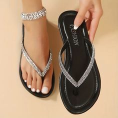 Patterned:Solid colorMaterial:Faux leatherClosure:Slip-onToe Style:Open ToeStrap Type:Flip FlopsAll-season:SummerHeel Hight:Flat HeelItem ID:BP21756 Spring Rhinestone Synthetic Flip Flops, Summer Rhinestone Flip Flops With Round Toe, Summer Rhinestone Flip Flops, Spring Rhinestone Flip Flops With Round Toe, Rhinestone Synthetic Flip Flops For Party, Adjustable Flat Heel Flip Flops For Party, Party Flip Flops With Rhinestones, Slip-on Synthetic Sandals With Rhinestones, Synthetic Rhinestone Slip-on Sandals