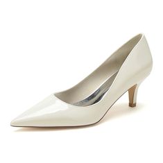 Shop Beige Solid Comfy Office Pumps Kitten Low Heels Pointed Toe Shoes for Work color Beige for Formal Event, Going out, Party, Work with worldwide Free shipping & Free return. Kitten Heels Wedding, Wedding Sandals For Bride, Comfy Office, Bride Heels, Shoes For Work, Ivory Pumps, Wedding Party Shoes, Wedding High Heels, Heels Wedding