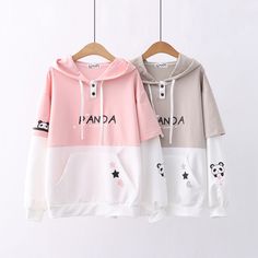 Product ID: JW3768 
 Material: Cotton 
 Color: Pink, Gray 
 Size Info: 
 One Size   Bust 104cm, Sleeve 51cm, Length 62cm White Kawaii Hoodie With Letter Print, Pink Kawaii Hoodie Top, White Kawaii Sweatshirt For Fall, Pink Hooded Top With Pockets, Cute Winter Tops With Pockets, White Kawaii Hoodie Top, Pink Long Sleeve Top With Kangaroo Pocket, White Kawaii Sweatshirt With Drawstring Hood, Pink Crew Neck Top With Kangaroo Pocket