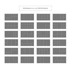 the grids are arranged in different sizes and colors, with one line at each end