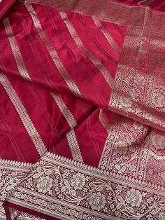 This is a very beautiful high quality mashru silk saree . All over zari motifs design with border . Saree length - 5.5 mtr. Blouse - 1 mtr. Dry clean only . Please note - color may be vary a little due to sunlight and photography . Please message us after purchasing in case you want fall and Pico done it not . No extra charges for fall and Pico but inform us . Blouse stitching is also available . Elegant Blouse Piece With Traditional Patterns, Elegant Pre-draped Saree With Traditional Patterns For Festivals, Elegant Dola Silk Traditional Wear With Zari Weaving, Elegant Dola Silk Lehenga With Zari Weaving, Elegant Designer Blouse With Traditional Patterns, Elegant Designer Saree With Traditional Patterns, Elegant Saree For Puja And Navratri, Elegant Lehenga With Traditional Patterns For Puja, Elegant Dola Silk Dupatta For Traditional Ceremonies