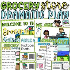 grocery store dramatic play for kids