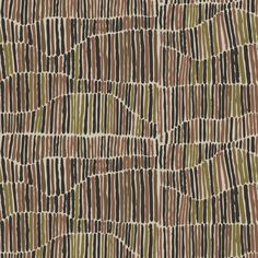 an abstract pattern made up of different colors and sizes on fabric, with lines in the middle