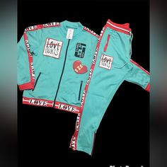 Custom Made Hand Seen Tracksuit. Comes With Track Jacket And Joggers Fitted Blue Tracksuit For Streetwear, Blue Fitted Tracksuit For Streetwear, Blue Fitted Long Sleeve Tracksuit, Fitted Blue Tracksuit With Pockets, Blue Fitted Tracksuit With Pockets, Fitted Blue Tracksuit For Loungewear, Blue Fitted Streetwear Sets, Fitted Blue Sets For Streetwear, Adidas Tracksuit Mens