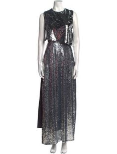 Stella McCartney Evening GownMetallic & SilverSequin EmbellishmentsSleeveless with Crew NeckConcealed Zip Closure at BackDesigner Fit: Dresses by Stella McCartney typically fit true to size. Luxury Sleeveless Sequined Dress, Luxury Sleeveless Sequin Evening Dress, Luxury Sleeveless Sequin Dress For Gala, Luxury Sleeveless Sequin Formal Dress, Luxury Sleeveless Party Gown, Sleeveless Gown With Contrast Sequin, Sleeveless Gown With Contrast Sequin For Party Season, Sleeveless Evening Dress With Contrast Sequin, Luxury Sleeveless Embellished Gown