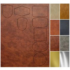 an image of leather with different shapes and colors