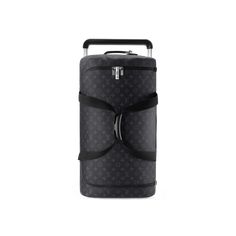 LOUIS VUITTON® - Horizon Soft Duffle 65 - Eclipse Louis Vuitton Official, Suitcase Traveling, Men's Collection, Monogram Canvas, Cowhide Leather, Metallica, Duffle Bag, Gray Color, Louis Vuitton