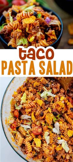 this taco pasta salad is the perfect side dish for any meal