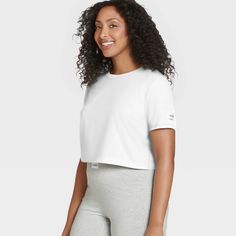 Say hello to your new favorite tee. Made of a soft cotton blend with just a hint of stretch, the Jockey Generation® Cotton Stretch Cropped Tee feels just as great as it looks. The trendy cropped cut and relaxed styling offer up major versatility—wear it with comfy joggers for lounge days, black leggings for days on the go, or your favorite jeans for a casual night out ... the options are endless! Like every Jockey Generation® product, the Cotton Stretch Cropped Tee is 100% guaranteed for comfort Elevated Essentials, Casual Night Out, Cropped T Shirt, Cropped Tee, Hem Style, Cropped Style, Crop Tshirt, Basic Tees, Relaxed Style