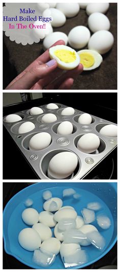 how to make hard boiled eggs in the oven and then put them in an egg pan