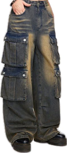 Distressed Denim Blue Cargo Jeans For Summer, Summer Distressed Denim Blue Cargo Jeans, Dark Wash Cargo Jeans For Summer Streetwear, Baggy Washed Blue Cargo Jeans For Summer, Washed Blue Cargo Jeans For Summer Streetwear, Summer Washed Blue Cargo Jeans, Summer Distressed Denim Cargo Jeans, Relaxed Fit Medium Wash Cargo Jeans For Summer, Summer Light Wash Cargo Jeans