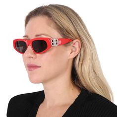 Balenciaga Bb0095s 016 Brand New Sunglasses Red Silver Logo Grey Cat Eye Unisex Same/Next Day Shipping! Brand New And 100% Authentic! Made In Italy. Brand: Balenciaga Model: Bb0095s / Bb 0095s Color Code: 016 Gender: Unisex Frame Colour: Red With Silver Logo Frame Shape: Cat Eye Frame Style: Full Rim Frame Material: Acetate Lens Color: Grey Lens Material: Plastic Uv Protection: Category 3 Size: 53x19x135 100% Uv Protection Full Retail Balenciaga Set Includes: 1. Glasses 2. Case 3. Cleaning Cloth Red Cat Eye Sunglasses With Uva Protection, Casual Red Cat Eye Sunglasses, Casual Red Cat Eye Sunglasses With Mirrored Lenses, Chic Red Cat Eye Sunglasses With Mirrored Lenses, Modern Red Cat Eye Sunglasses With Uv Protection, Modern Red Cat Eye Sunglasses With Gradient Lenses, Designer Red Tinted Sunglasses, Red Mirrored Cat Eye Sunglasses, Red Rectangular Sunglasses With Mirrored Lenses