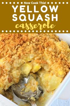 this yellow squash casserole is the perfect side dish for any meal it's loaded with potatoes and topped with crumbs